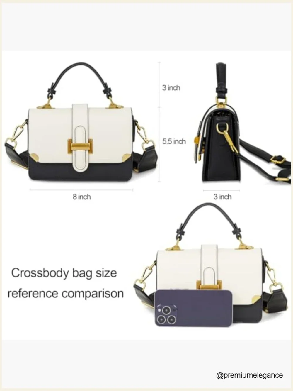 Classy Crossbody Purse Top Handle Leather Satchel Bag Women
